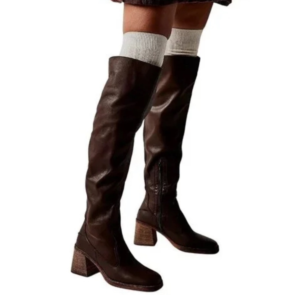 Free People Brianna OTK leather boots SLIM calf